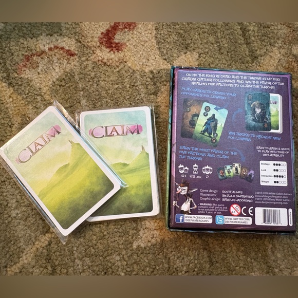 NEW Claim Card Game + 2 FREE unopened packs of cards - Picture 2 of 3